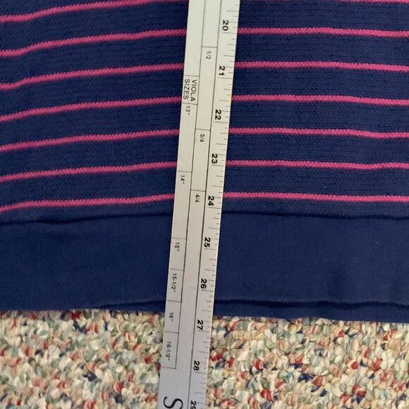 Jos. A Bank 1905 Navy Pink Striped Tailored Fit 1/4 Zip Pullover Sweatshirt Sz L - Picture 10 of 10